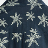 Men's Navy Hawaiian Shirt with Palm Trees