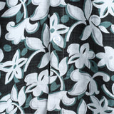 Blue Men's Shirt with Tropical Florals