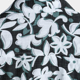 Blue Men's Shirt with Tropical Florals