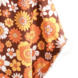 Lloyd Men's Retro Floral Short Sleeve Shirt – Orange