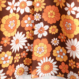 Lloyd Men's Retro Floral Short Sleeve Shirt – Orange