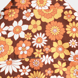 Lloyd Men's Retro Floral Short Sleeve Shirt – Orange