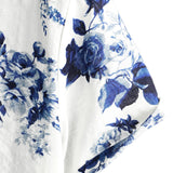 White Men's Hawaiian Shirt with White Lapel Collar