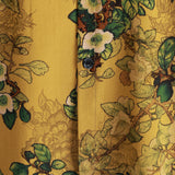 Men's Yellow Vintage Shirt with Floral Pattern