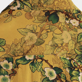 Men's Yellow Vintage Shirt with Floral Pattern