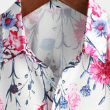 Neil Men's Floral Short Sleeve Shirt – White