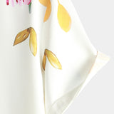 White Men's Floral Summer Button-Up Shirt