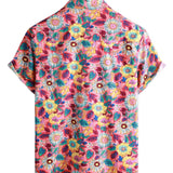 Men's Pink Hawaiian Floral Shirt