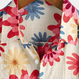 Men's Beige Shirt with Daisies