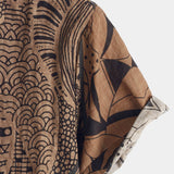 Brown Men's Retro Vintage Shirt