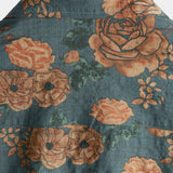 Men's Blue Retro Floral Summer Shirt