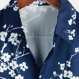 Navy Men's Vintage Floral Shirt
