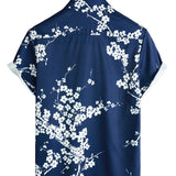 Navy Men's Vintage Floral Shirt