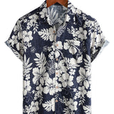 Men's Navy Vintage Island Floral Shirt