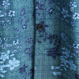 Gordon Retro Men's Short Sleeve Shirt with Flowers and Chest Pocket – Blue