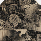 Men's Khaki Vintage Hawaiian Shirt with Flowers