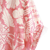 Allan Men's Hawaiian Floral Short Sleeve Shirt – Pink