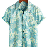 Blue Men's Vintage Hawaiian Shirt