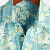 Blue Men's Vintage Hawaiian Shirt