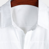 Bruce Men's Short Sleeve Shirt with Chest Pocket – White