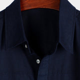 Men's Navy Shirt with Chest Pockets
