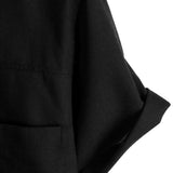 Ernest Men's Short Sleeve Solid Colour Shirt with Chest Pocket – Black