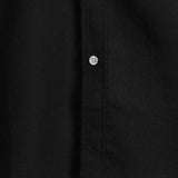 Ernest Men's Short Sleeve Solid Colour Shirt with Chest Pocket – Black