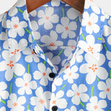 Light Blue Men's Floral Shirt