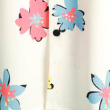 Beige Men's Shirt with Summer Florals