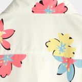 Beige Men's Shirt with Summer Florals