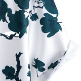 Men's White Summer Shirt with Flowers