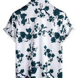 Men's White Summer Shirt with Flowers
