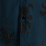 Navy Men's Shirt with Palm Trees