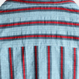 Men's Blue Short Sleeve Cotton Shirt