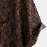 Men's Brown Retro Shirt with Chest Pocket