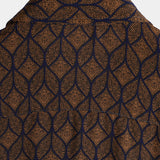 Men's Brown Retro Shirt with Chest Pocket