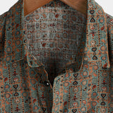Brown Men's Boho Paisley Shirt
