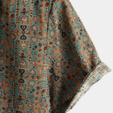 Brown Men's Boho Paisley Shirt
