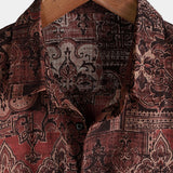 Brown Men's Western Paisley Shirt