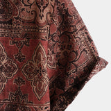 Brown Men's Western Paisley Shirt