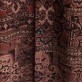 Brown Men's Western Paisley Shirt