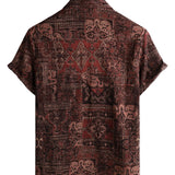 Brown Men's Western Paisley Shirt