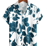 Men's White Floral Beach Shirt