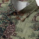 Men's Green Vintage Forest Print Shirt