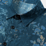 Men's Blue Watercolour Floral Shirt