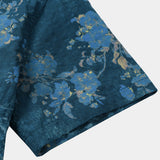 Men's Blue Watercolour Floral Shirt