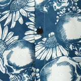 Gordon Men's Short Sleeve Hawaiian Shirt with Skull Print – Navy