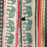 Green Men's Shirt with Elephants