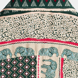 Green Men's Shirt with Elephants