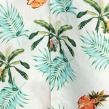 Douglas Men's Short Sleeve Hawaiian Shirt with Pineapple Print – White